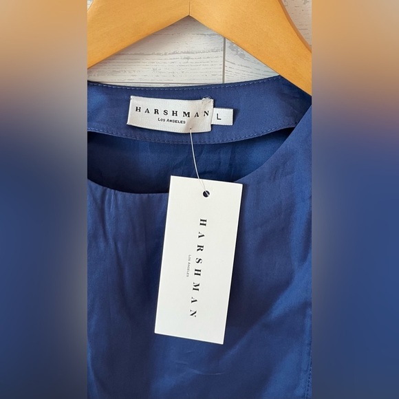 Harshman Leslie Relaxed Fit 3/4 Sleeve Shirt Women’s Size Large Midnight Blue - Picture 4 of 8